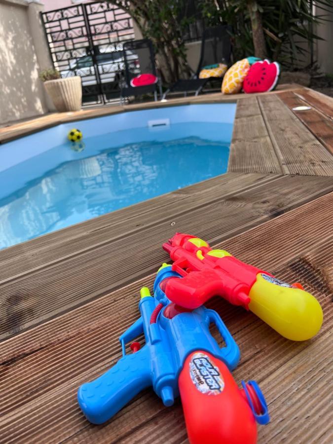 Charmante Maison Climatisee Avec Piscine Au Calme A Carcassonne Buitenkant foto